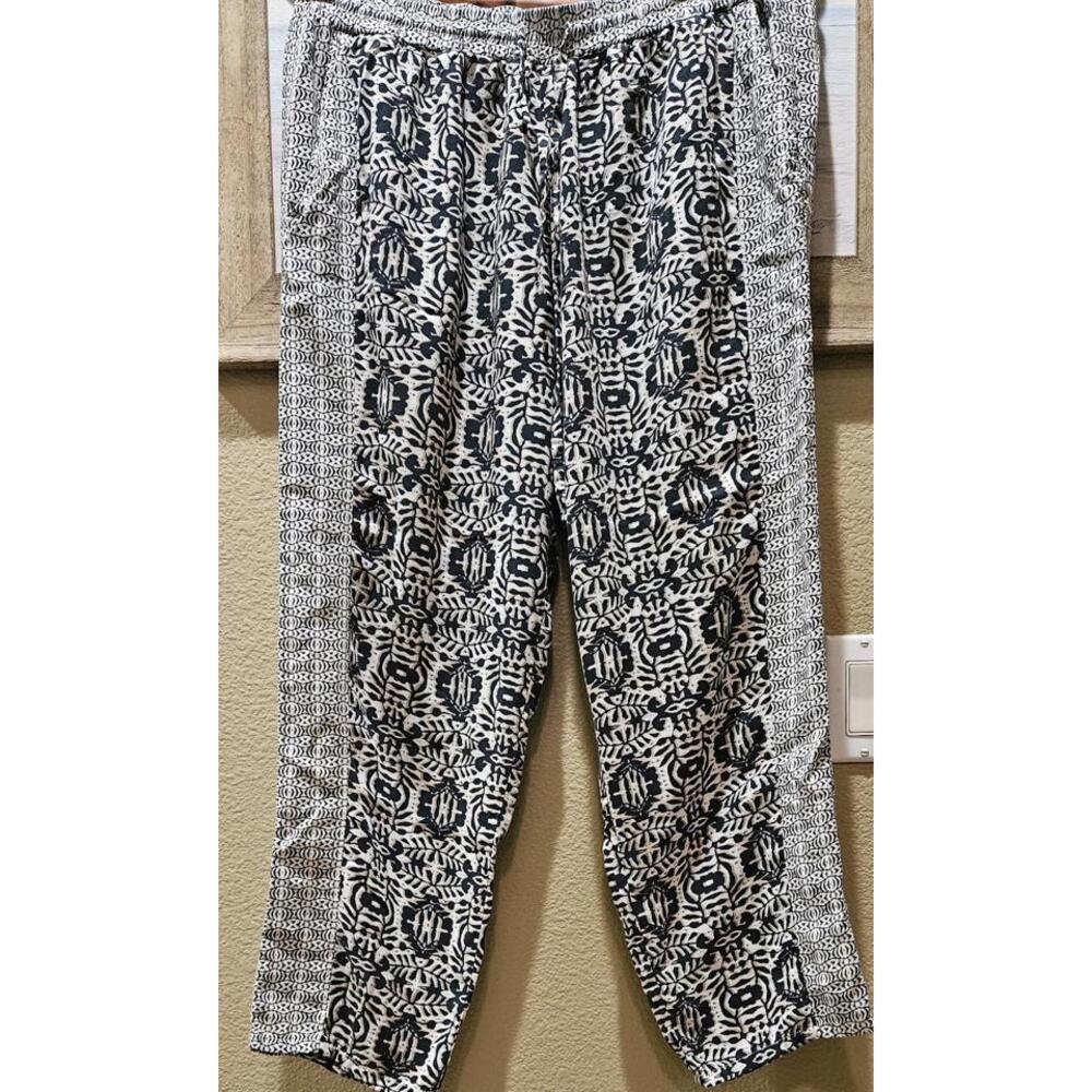 Michael Stars Jordy Bohemian Women Black Casual Pants L  EUC